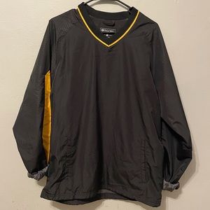 Black and yellow pullover jacket